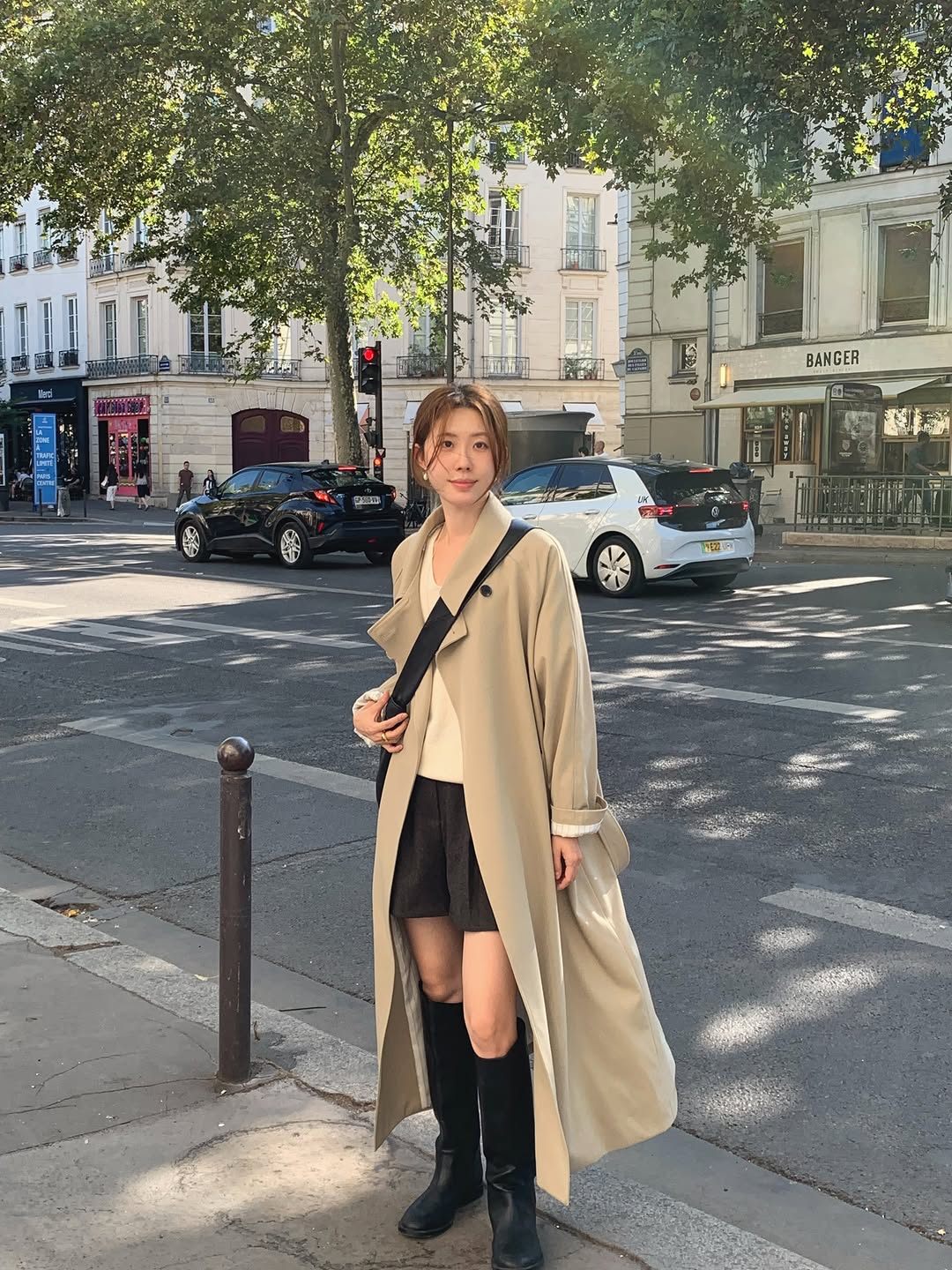 mare stripe-lining trench coat-2col