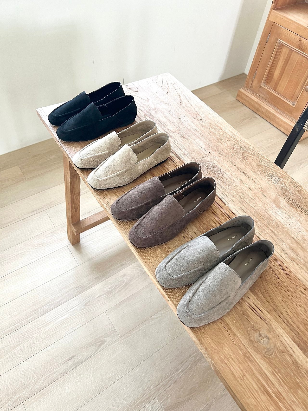 Suede soft loafers
