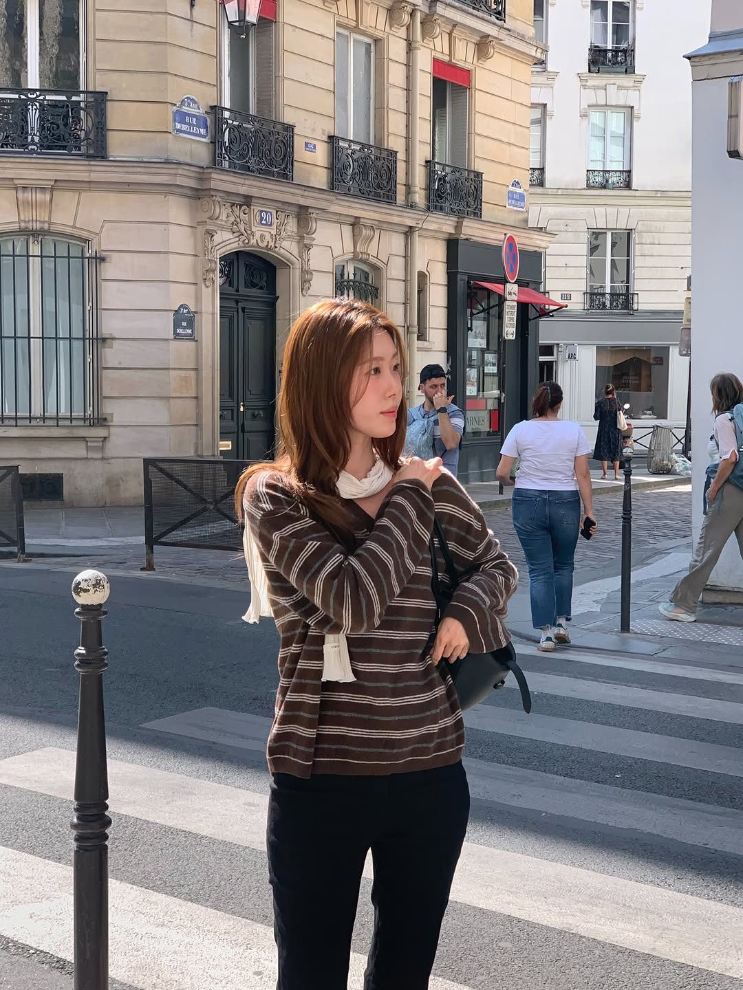 More cashmere stripe knit-2col