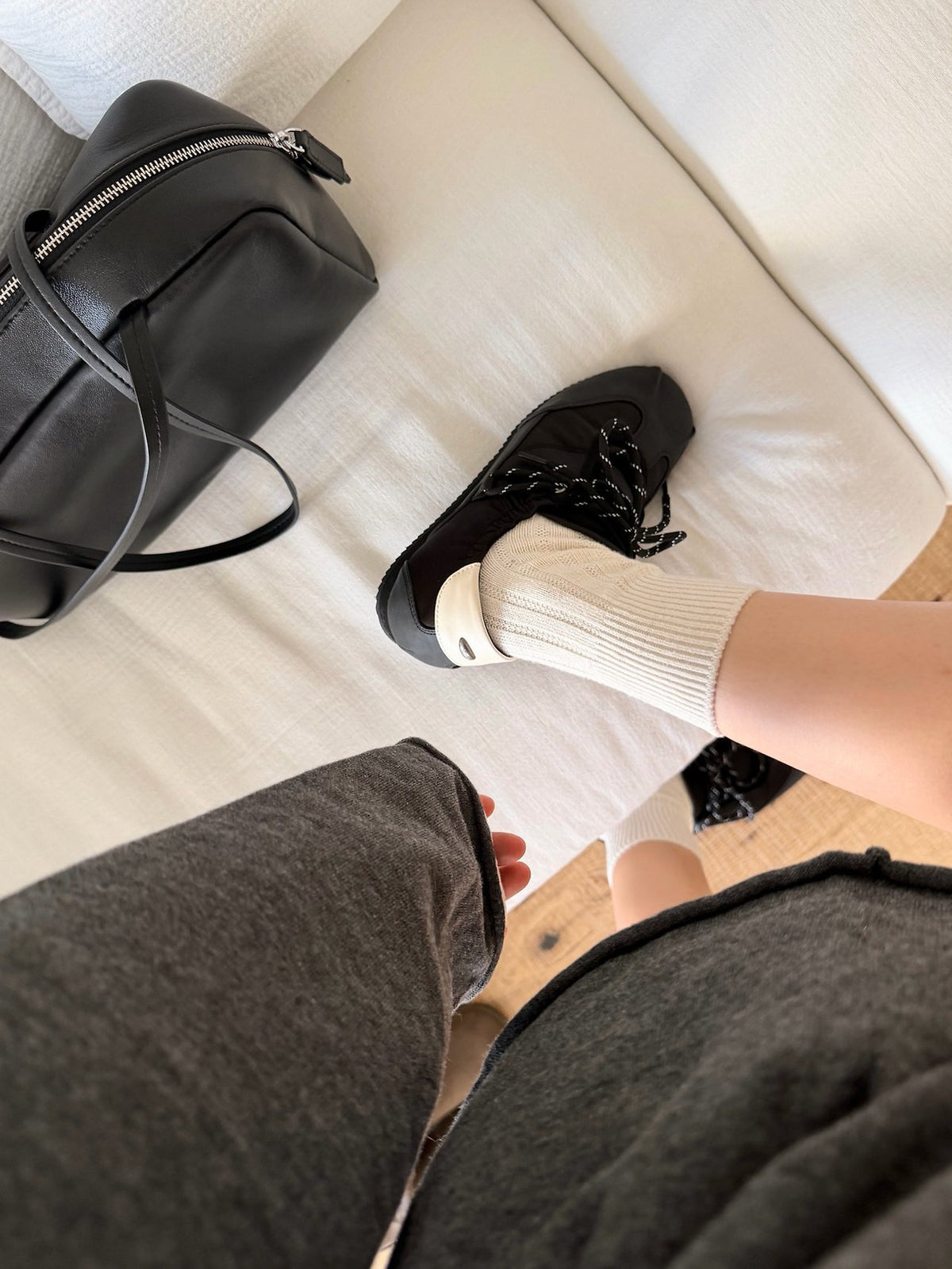 hazel satin sneakers-2col