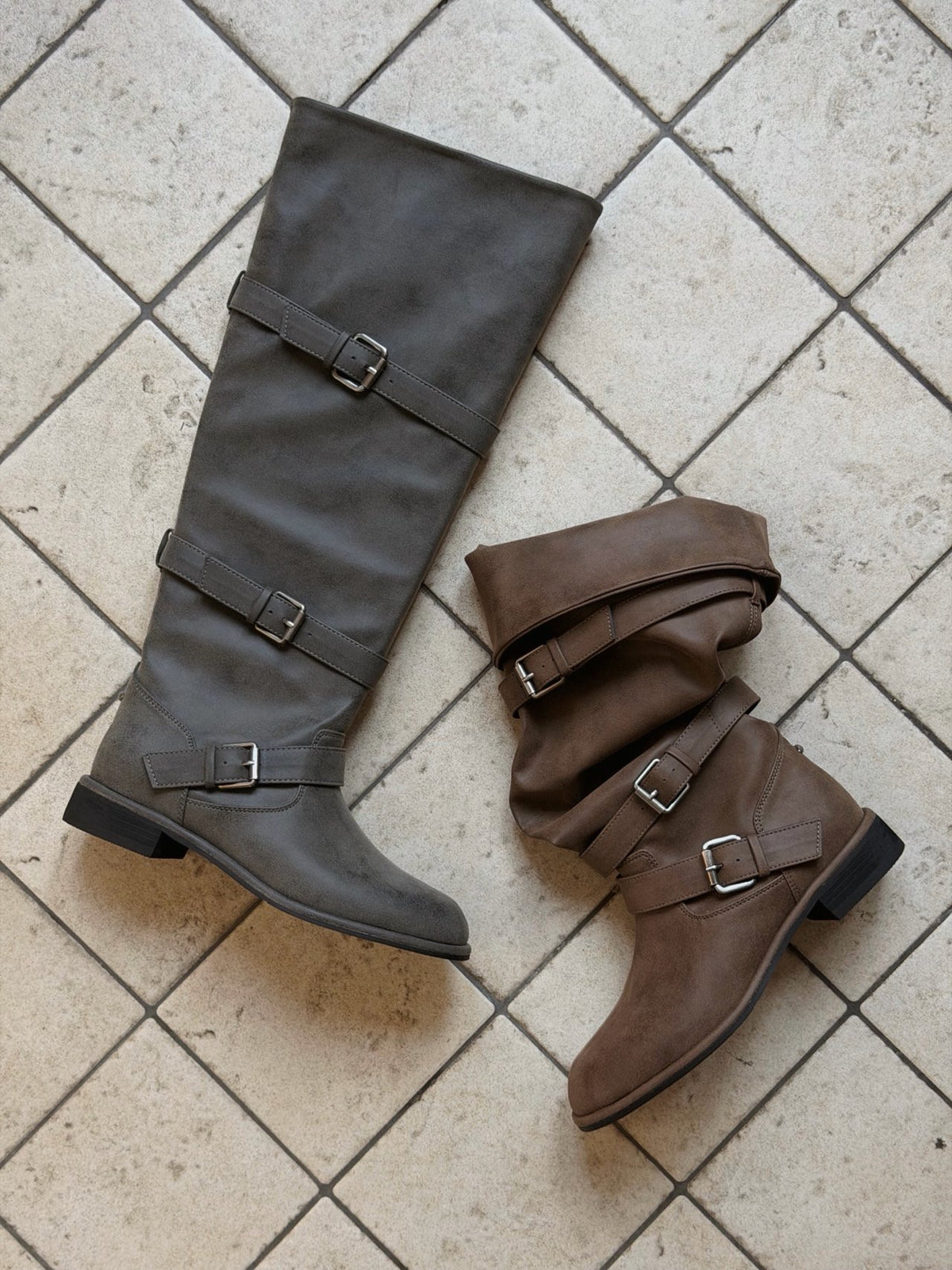 belted slouch boots-2col