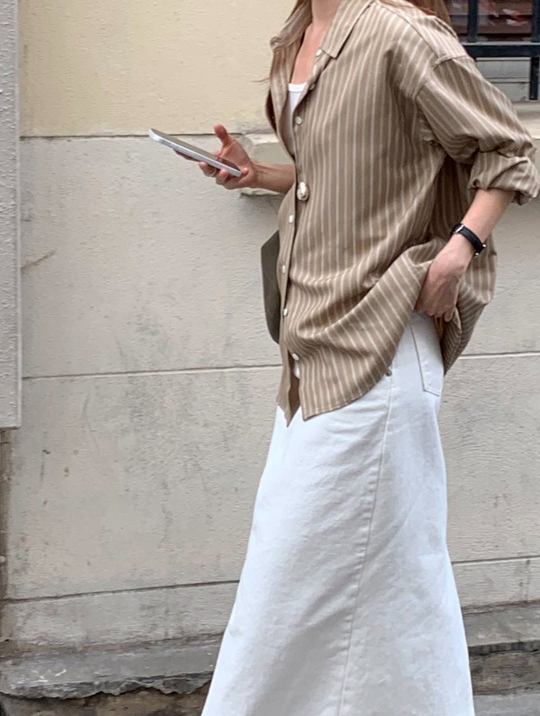 Soren tencel stripe shirt