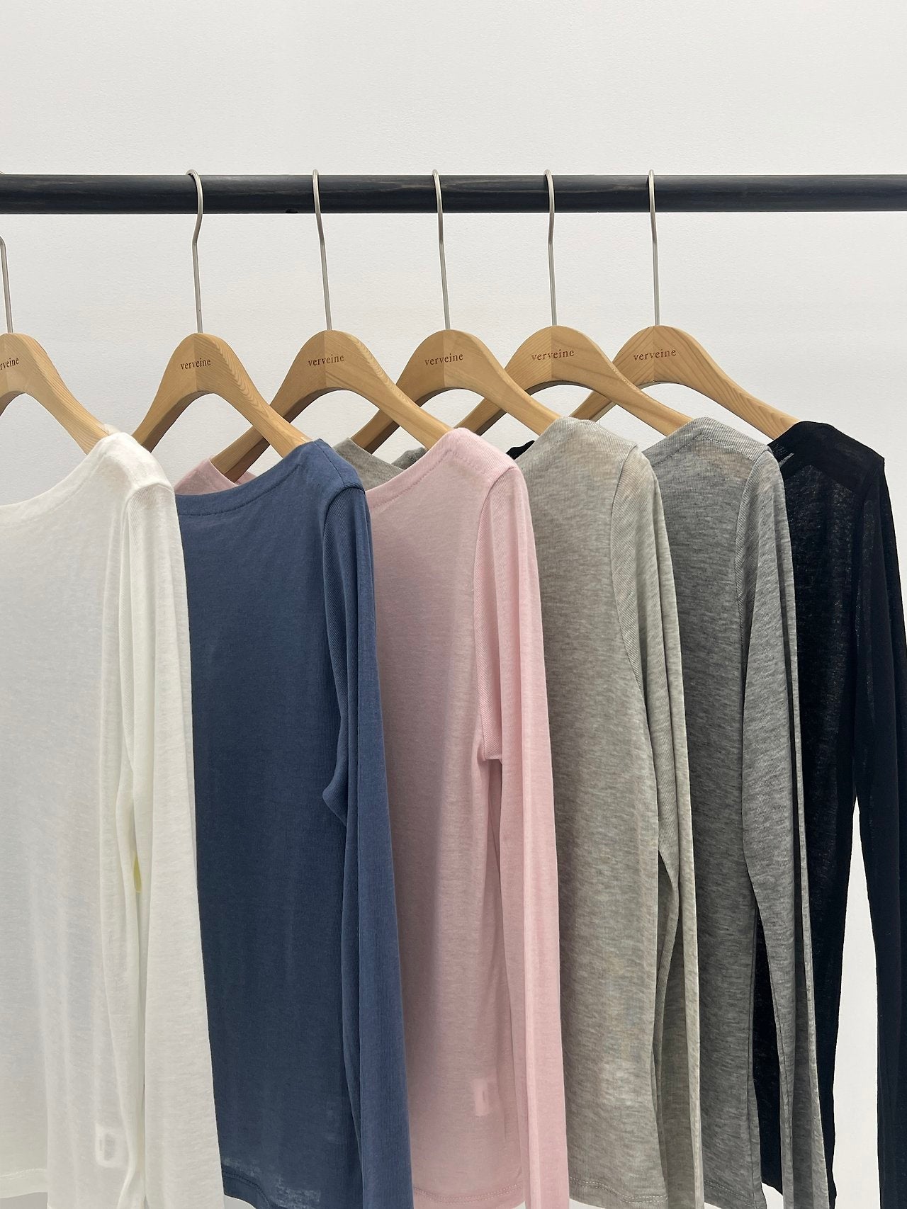 Bay wool tencel boat neck T-6col