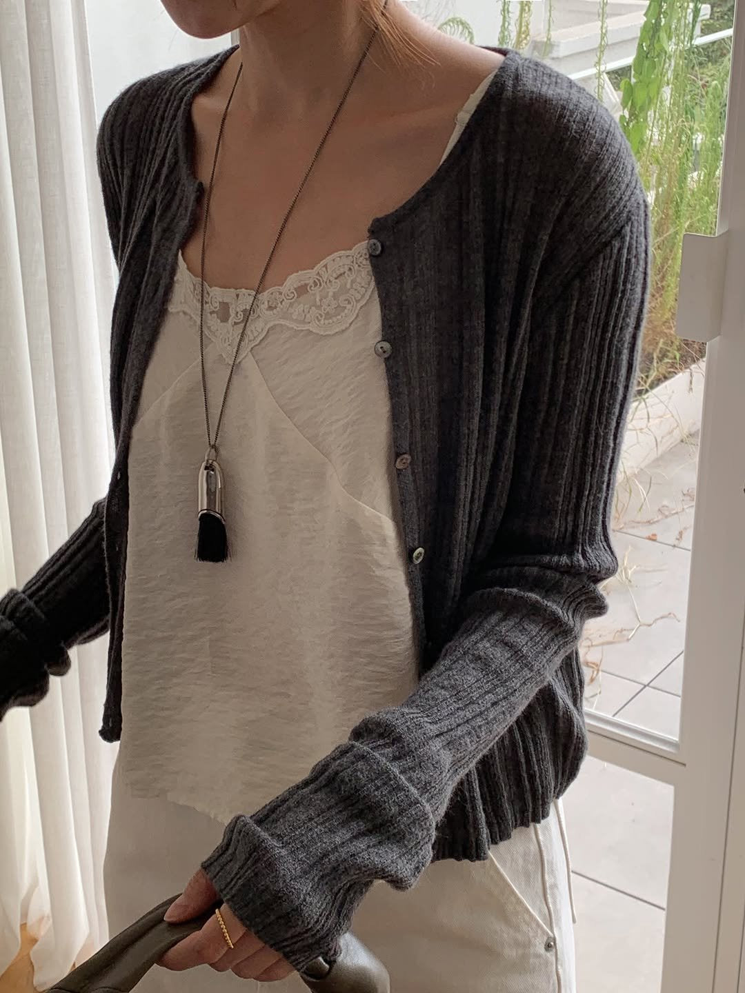 Bella alpaca round cardigan-3col