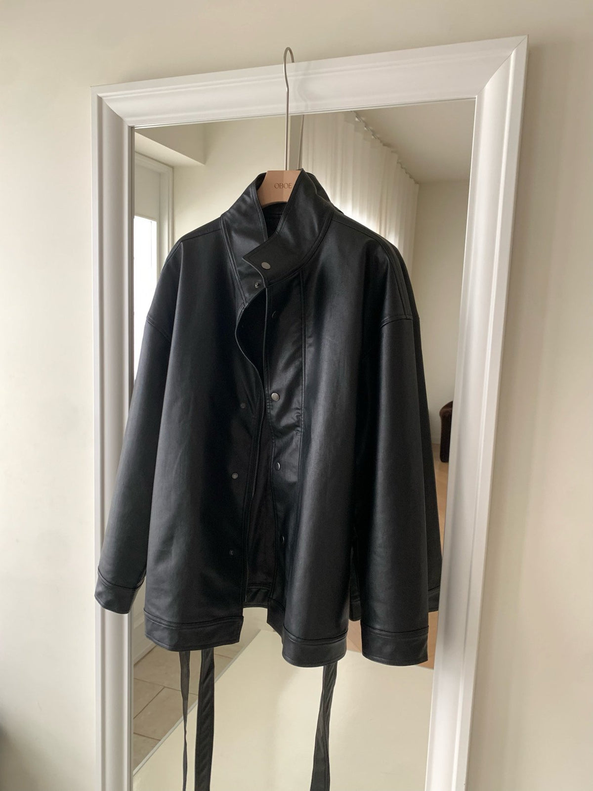 paris half leather jacket