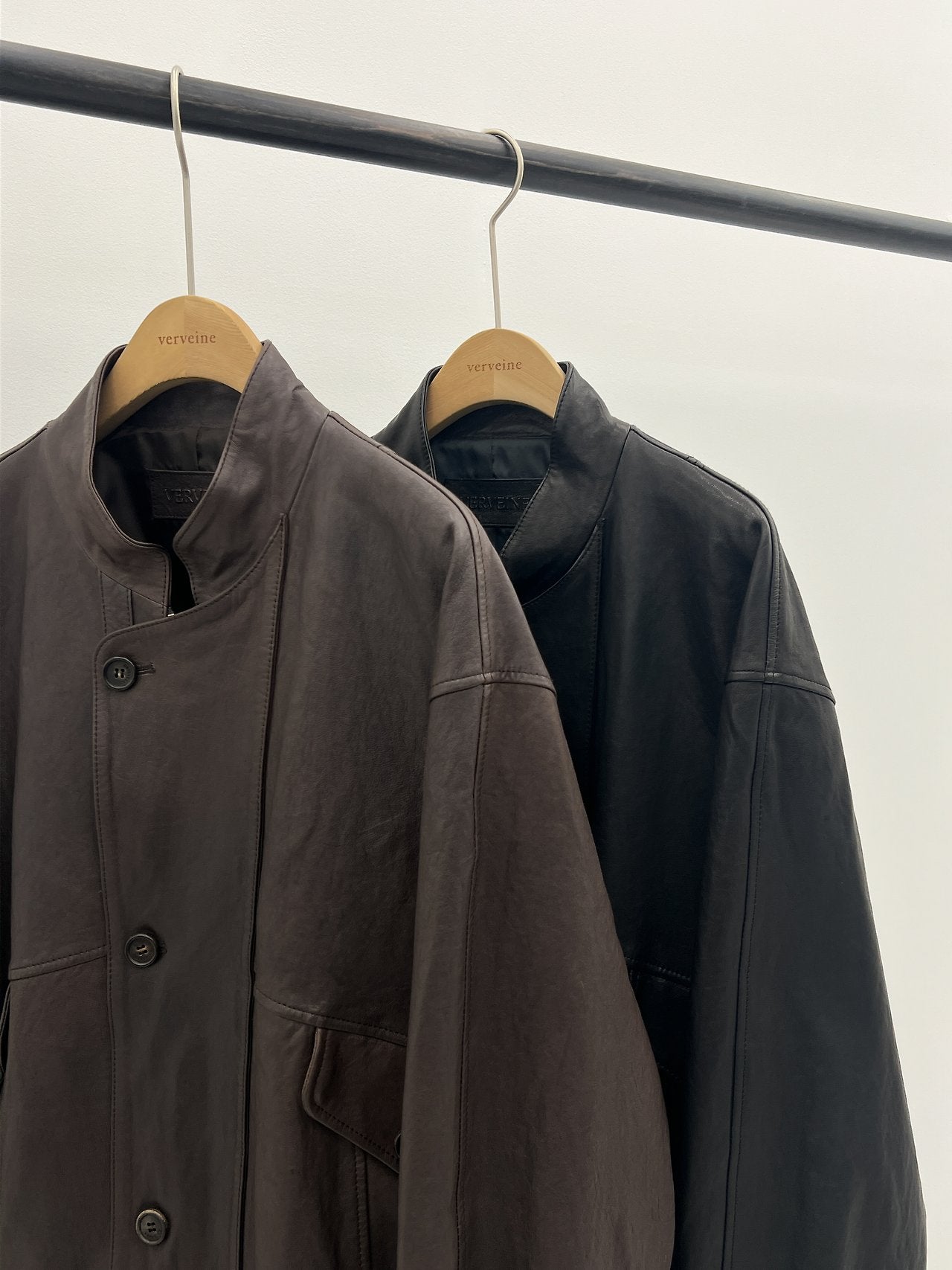 Hale lambskin leather blouson-2col