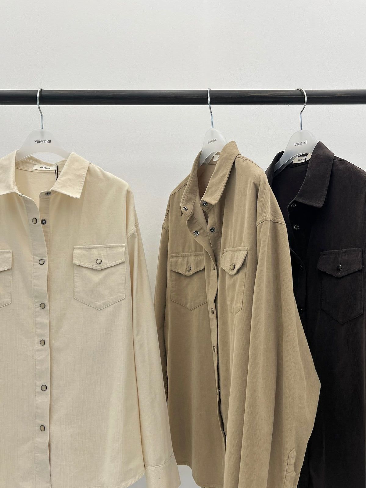frey corduroy washed pocket shirt-3col