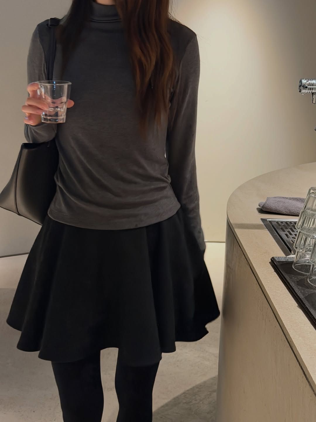 nicole soft turtleneck t-shirt-4col