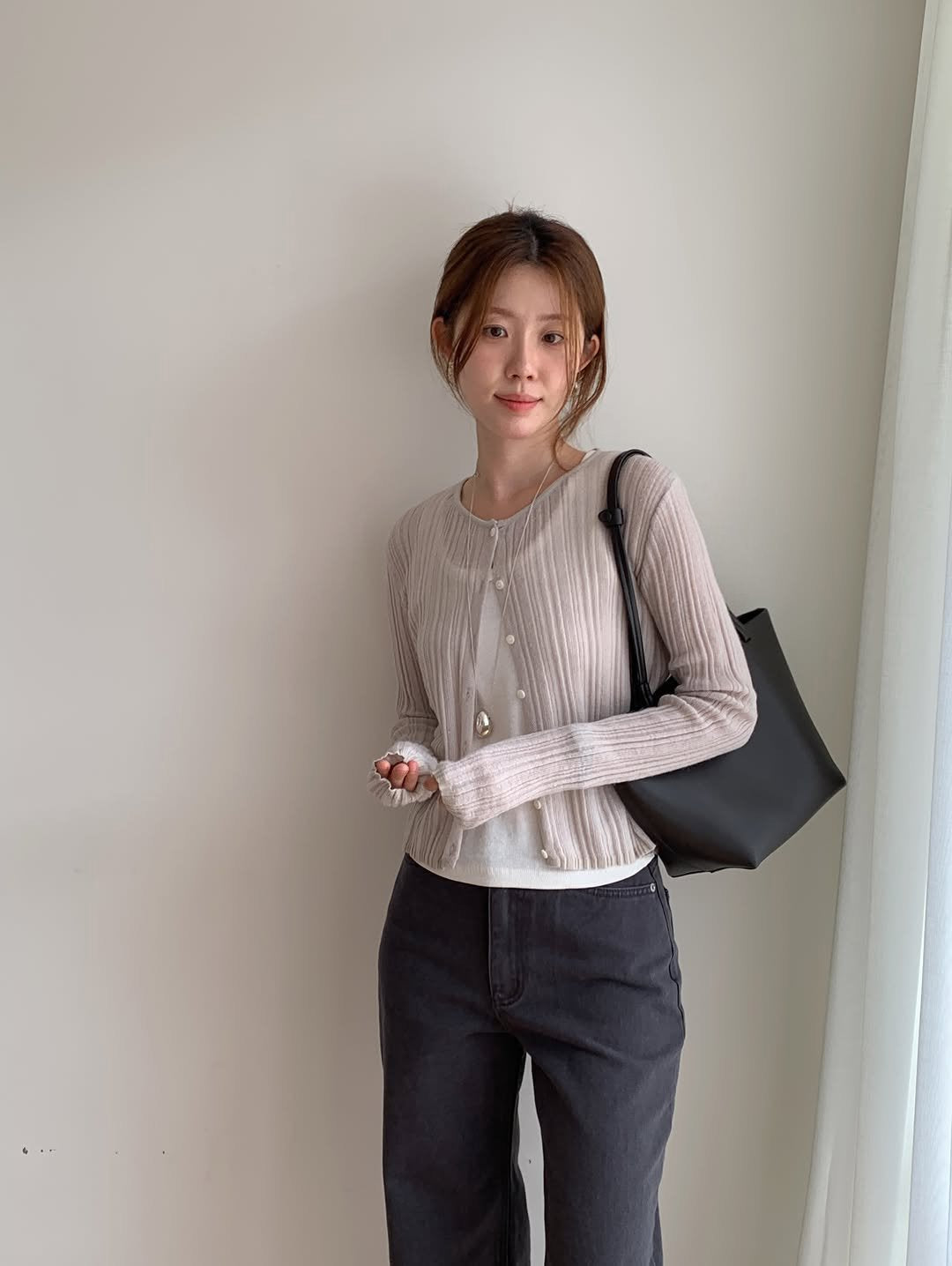 Bella alpaca round cardigan-3col