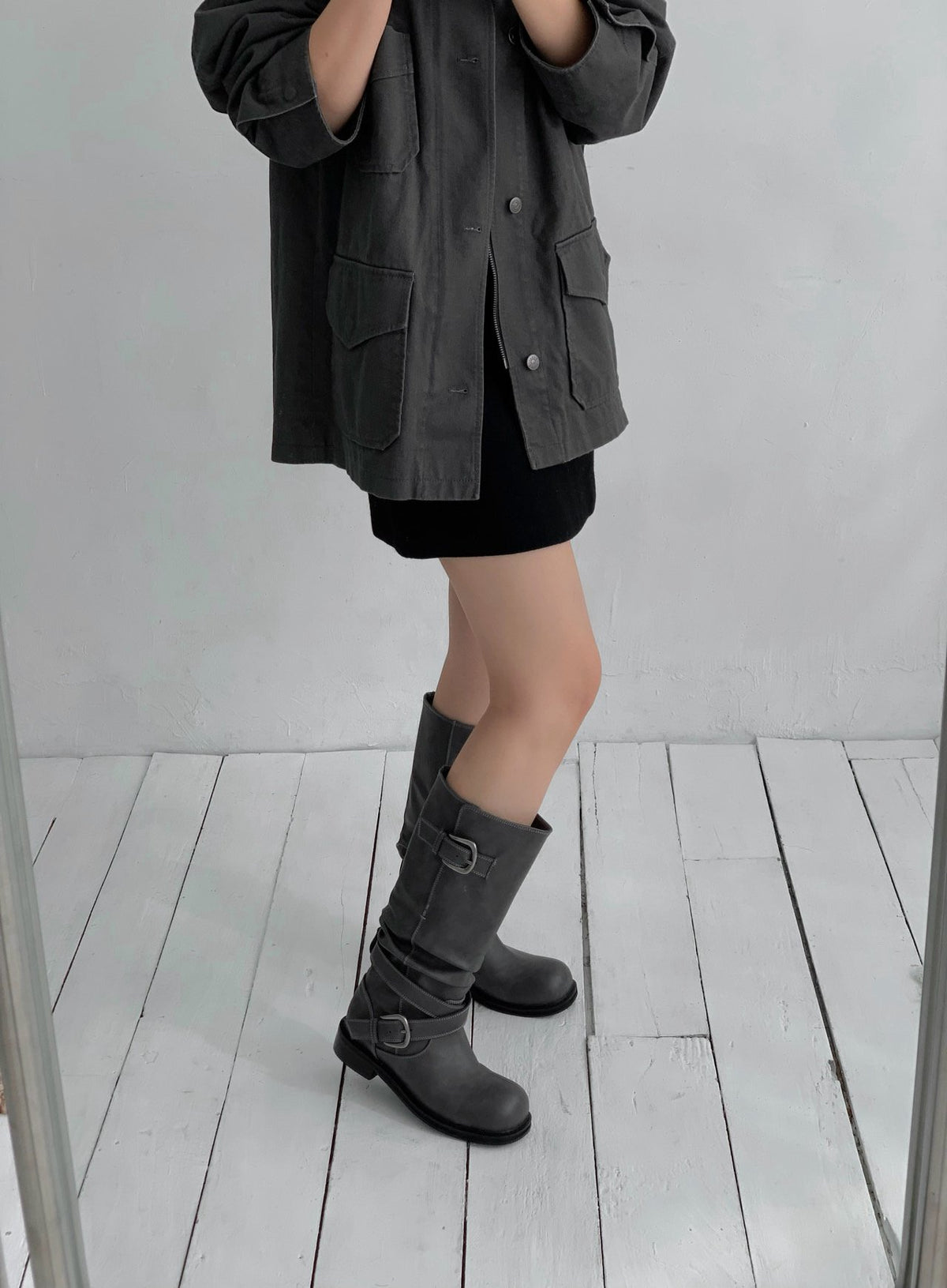 buckle fold-over boots-2col