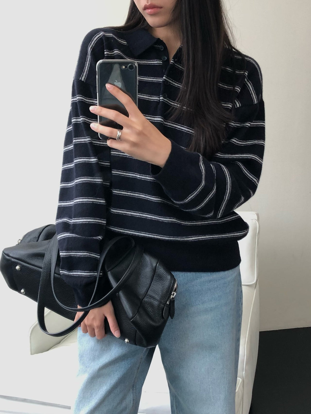 urban stripe knit-3col