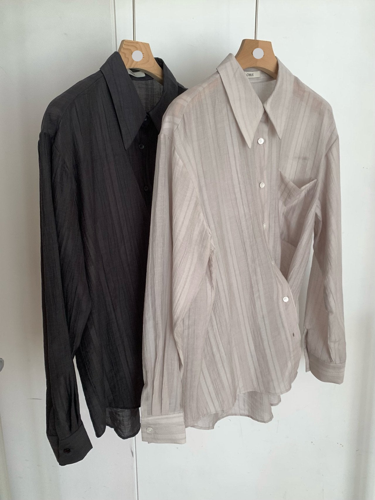 Monel button shirt-2col
