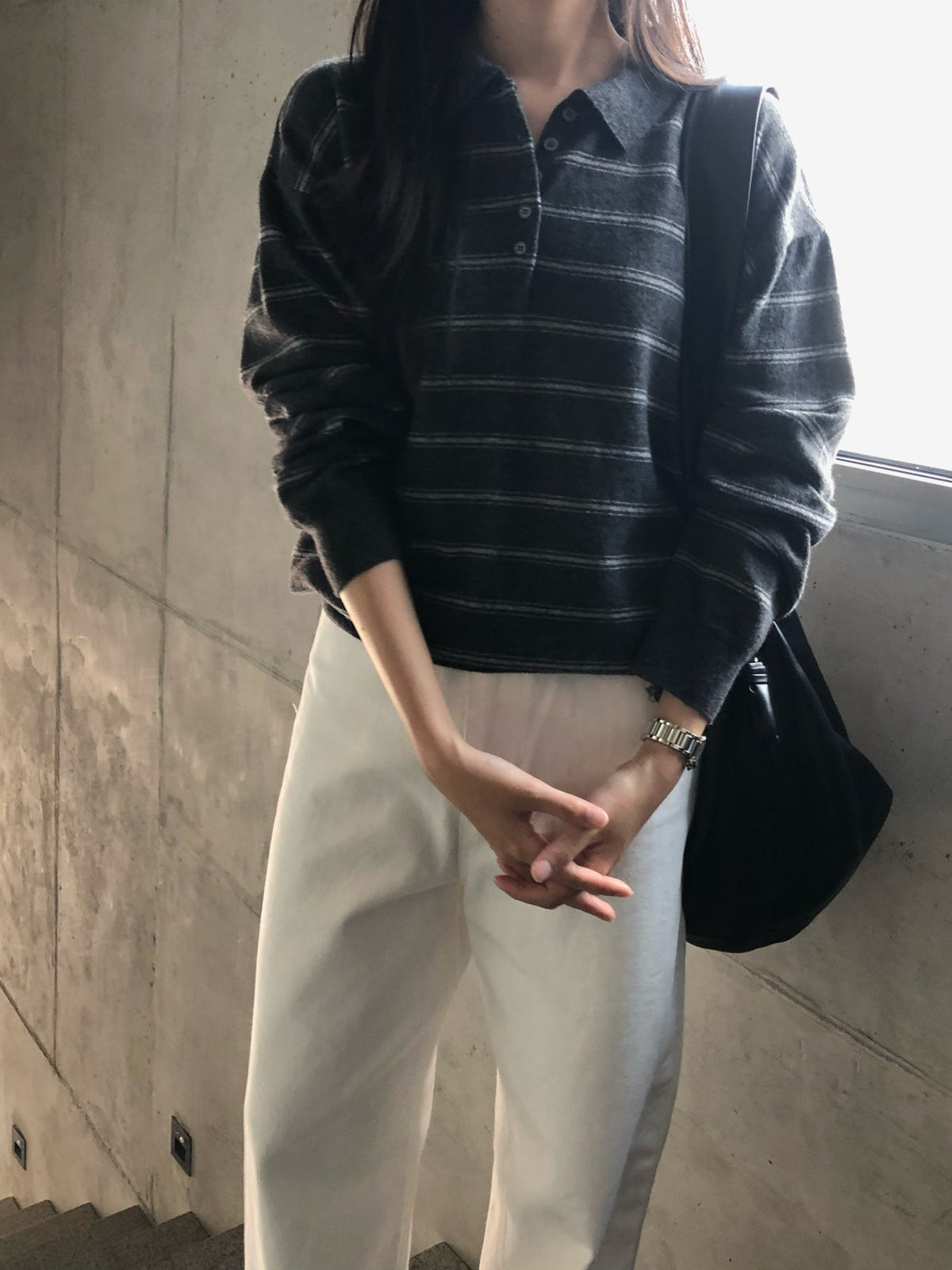 urban stripe knit-3col