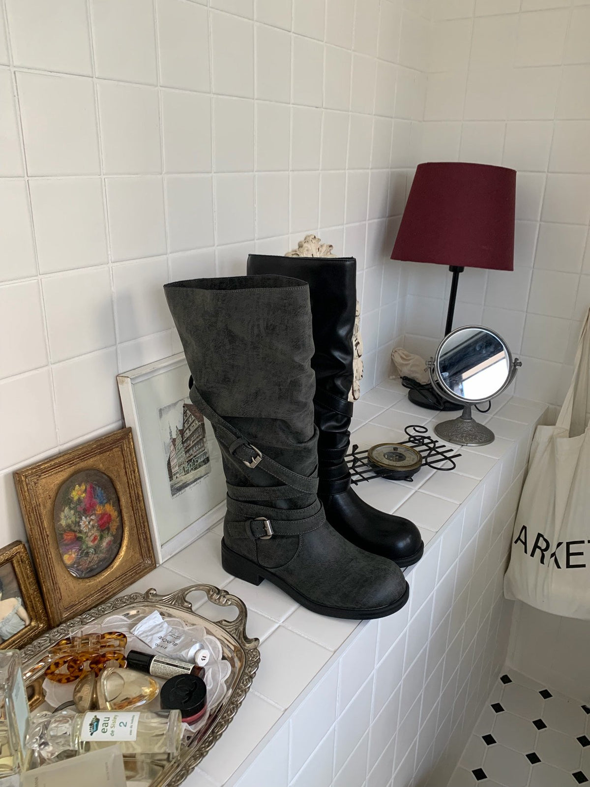 vintage belt boots-2col