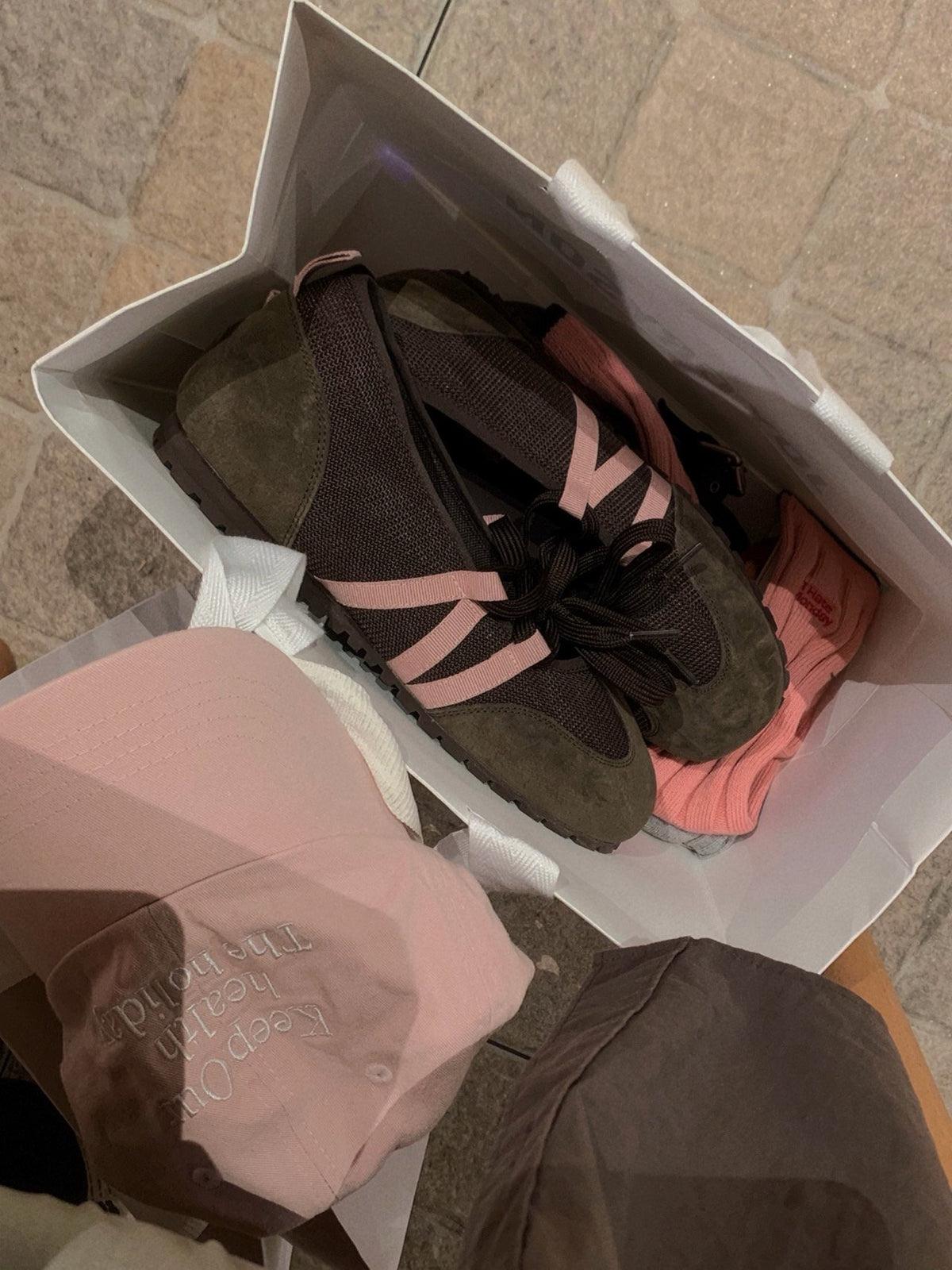 rose ribbon sneakers-2col