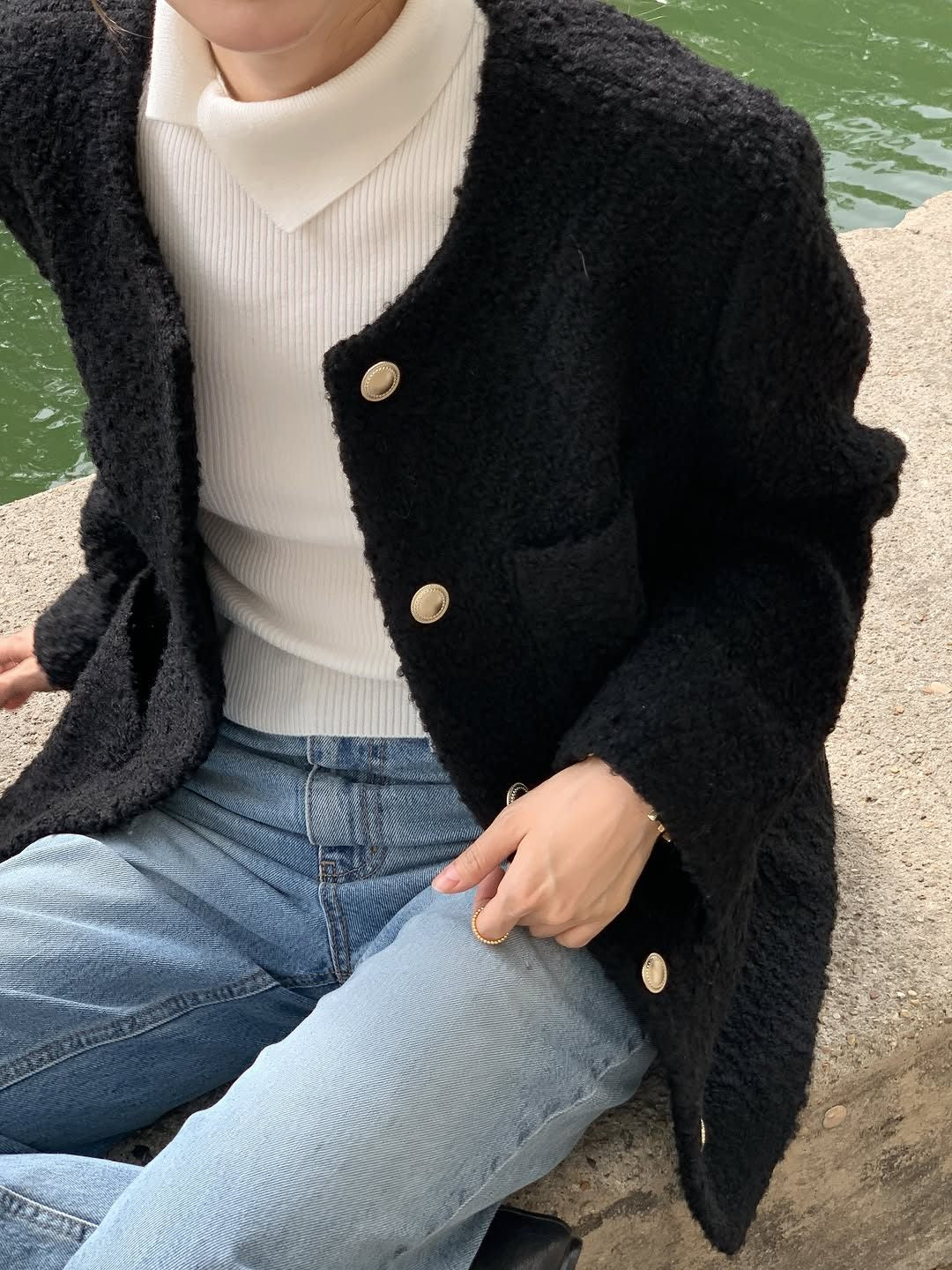 Ellie half tweed jacket-2col