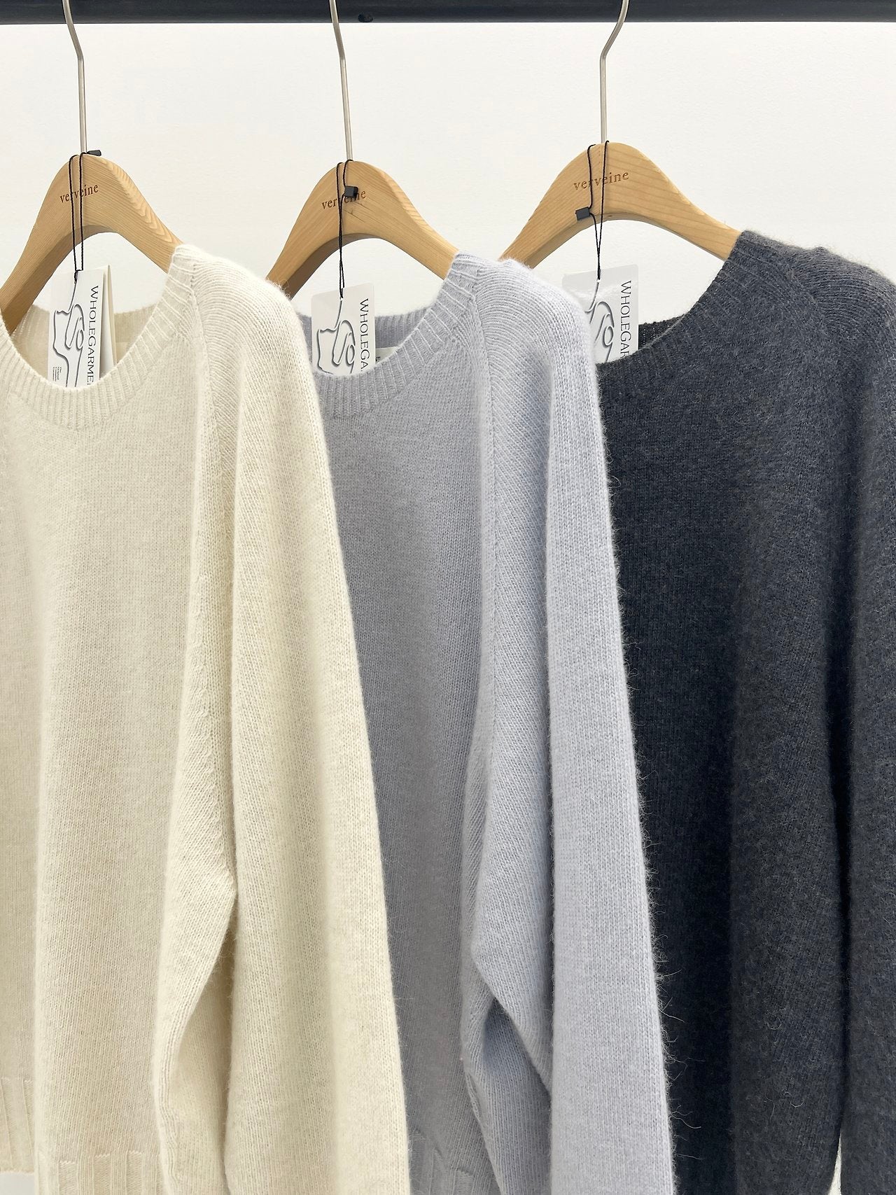arlet raccoon round whole-garment knit-3col