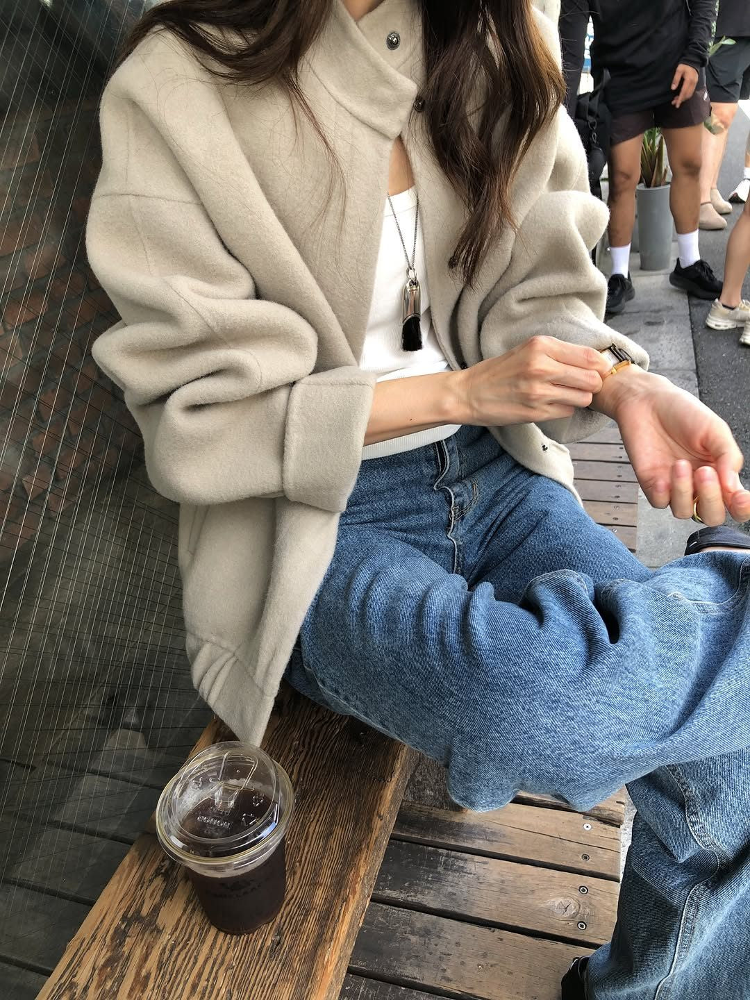 delphine wool handmade blouson-2col
