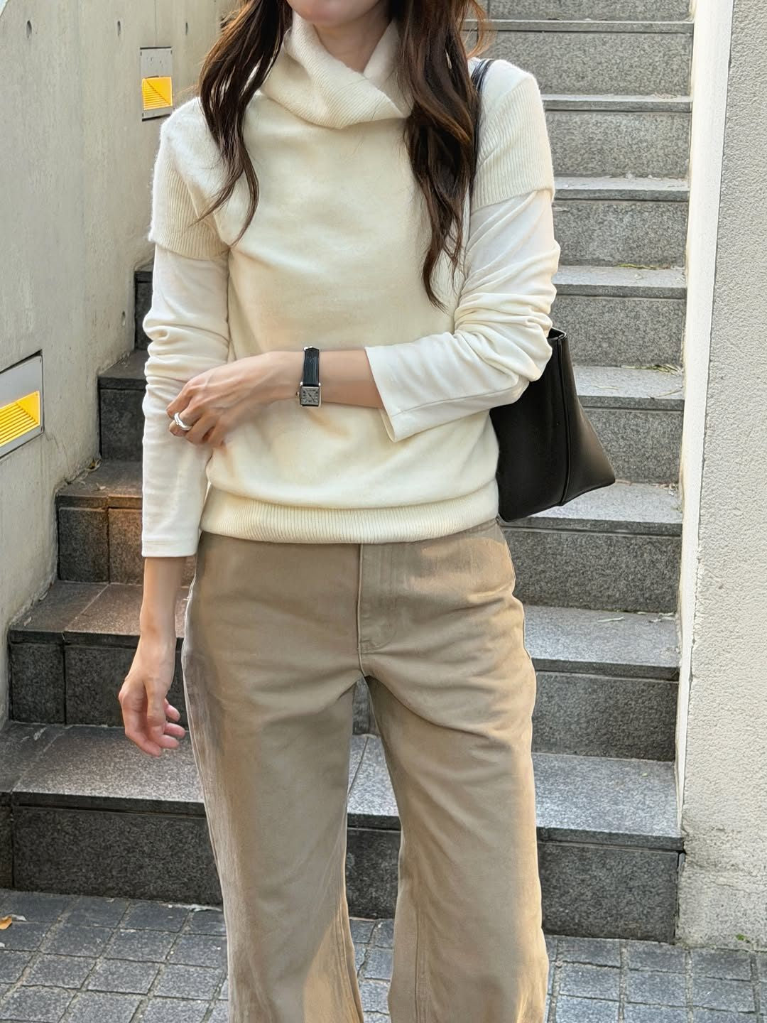 coel fox turtleneck short-sleeve knit-3col