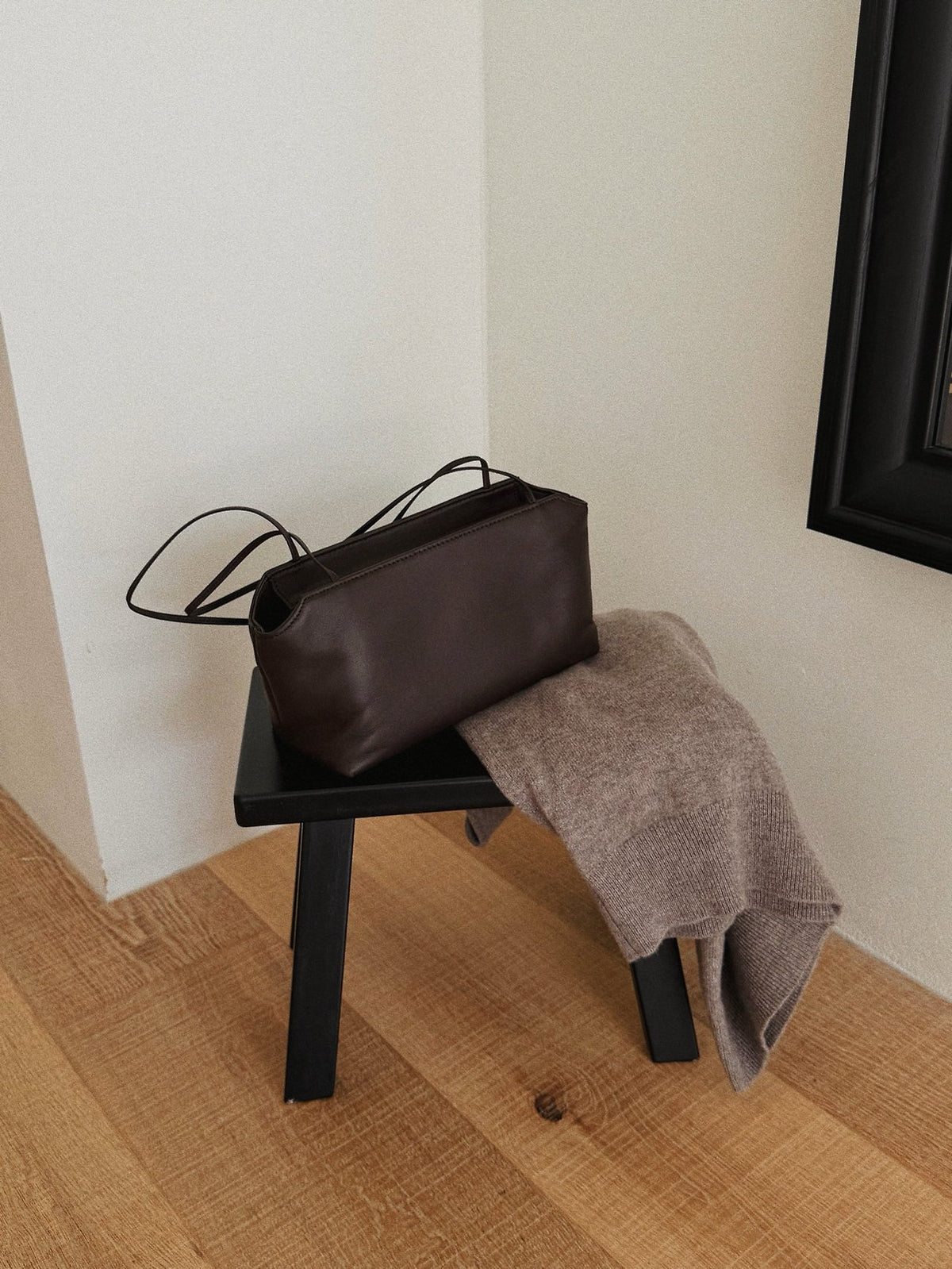 Lambskin shoulder bag