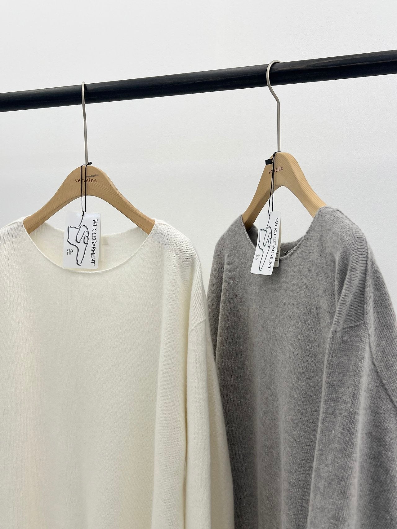 Eline cashmere wholegarment boat neck knit-2col