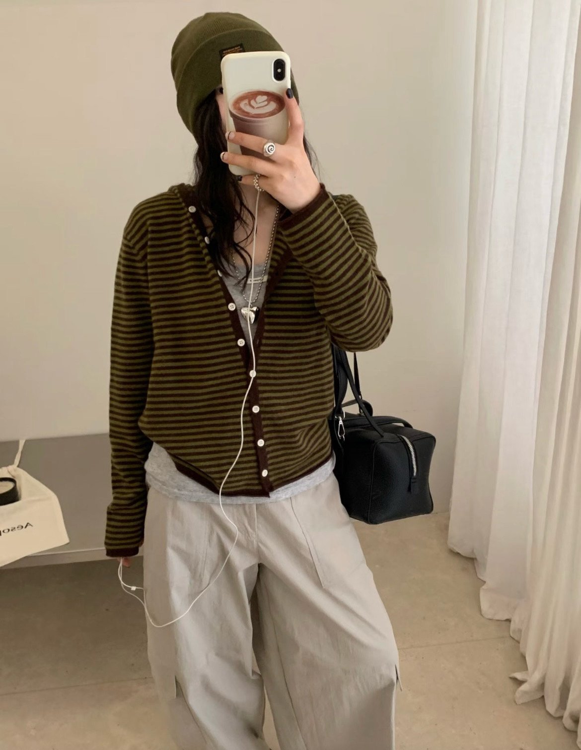 hooded cardigan-3col