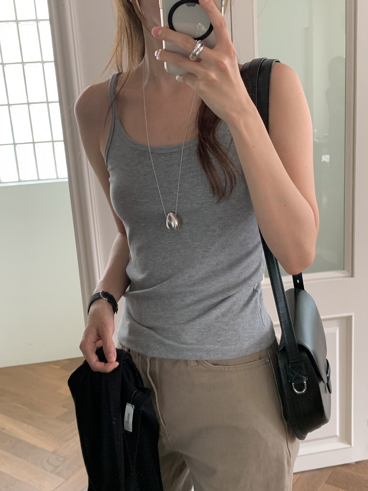 Lyocell rib sleeveless-3col