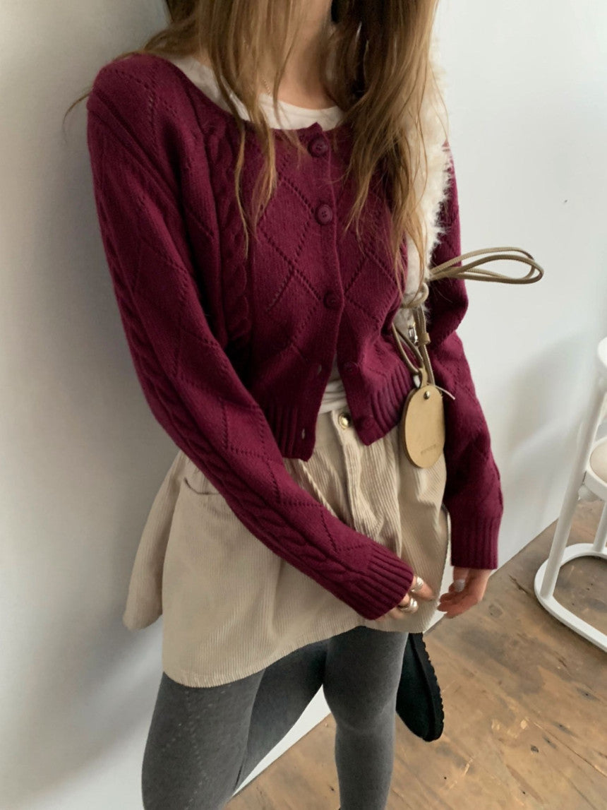 Thing twist cardigan-3col