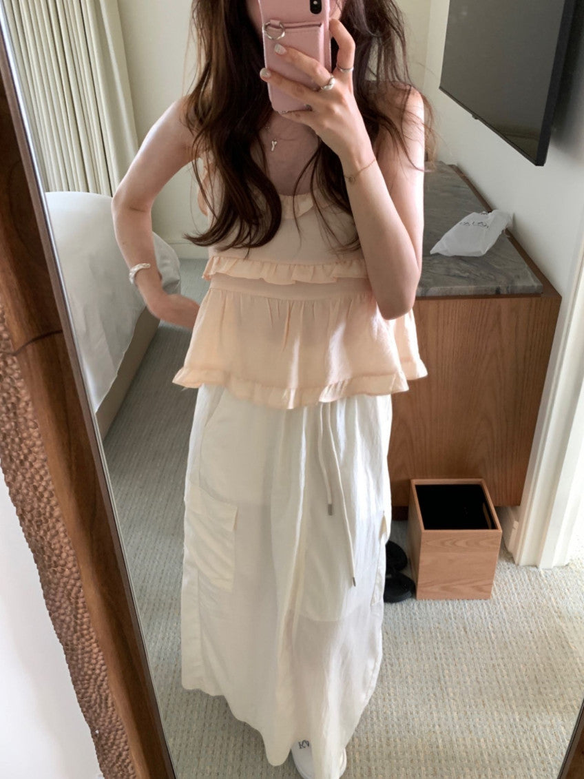 Jeanne cargo skirt-2col