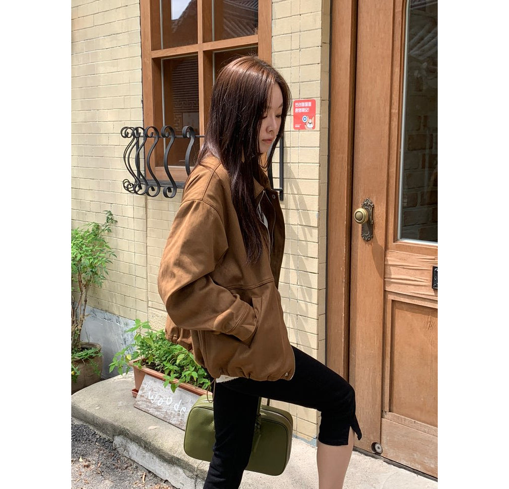 Mented Suede Jacket-2col
