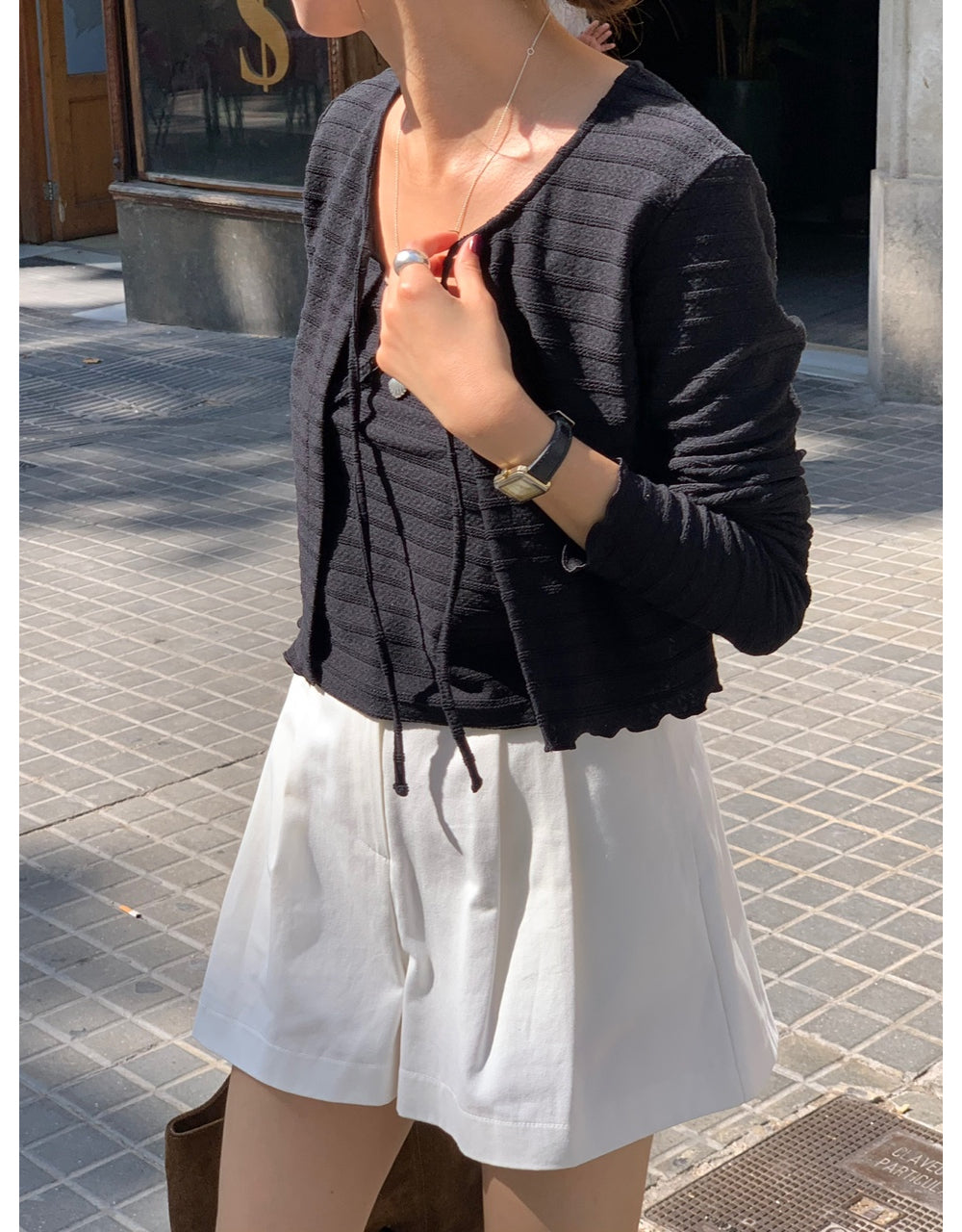 Olivia sleeveless&cardigan set-3col