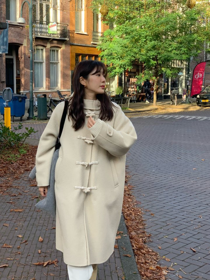 Barnet hood duffle handmade coat-2col