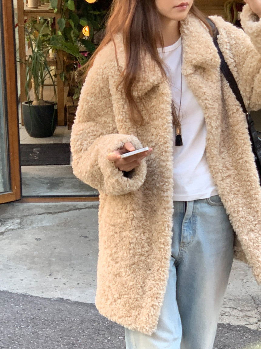 Ales reversible fur shearling jacket-2col