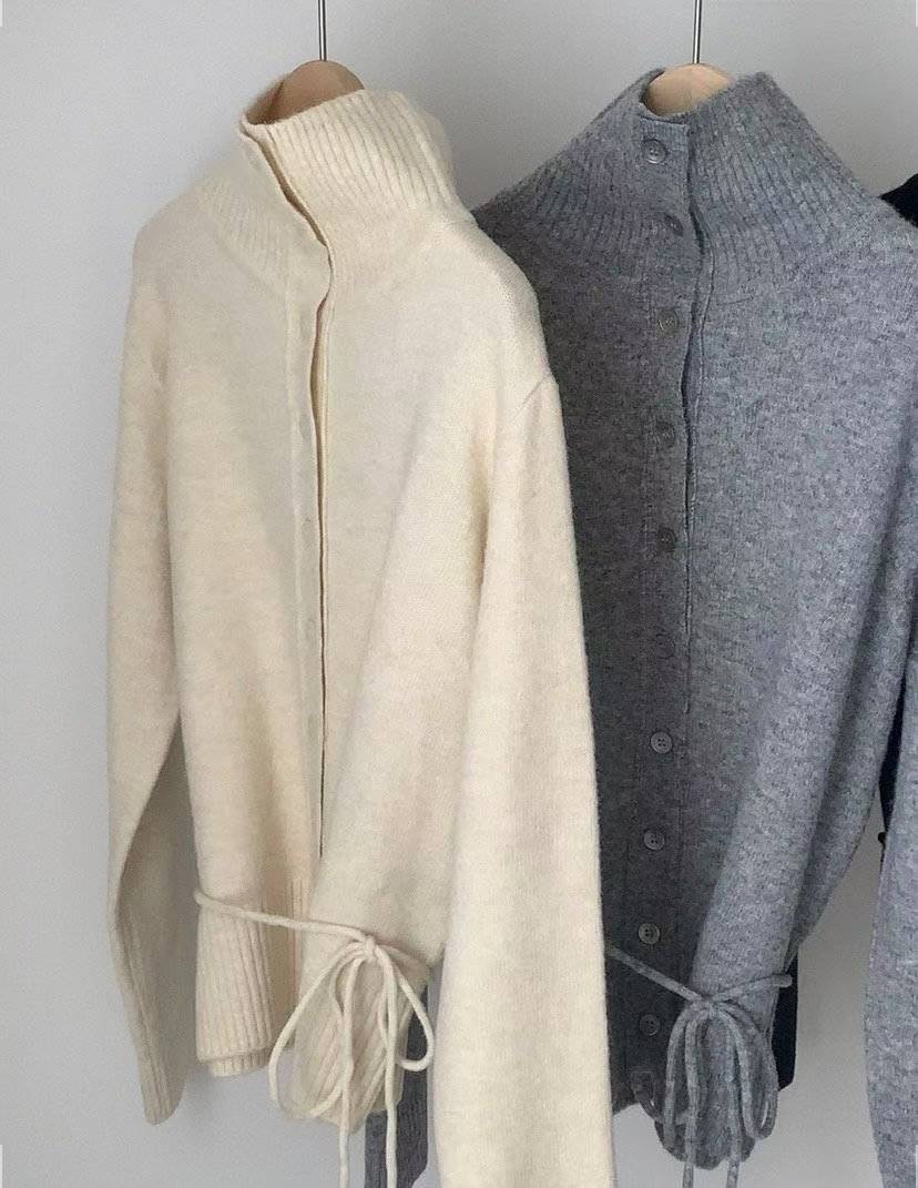 polo rope cardigan-3col