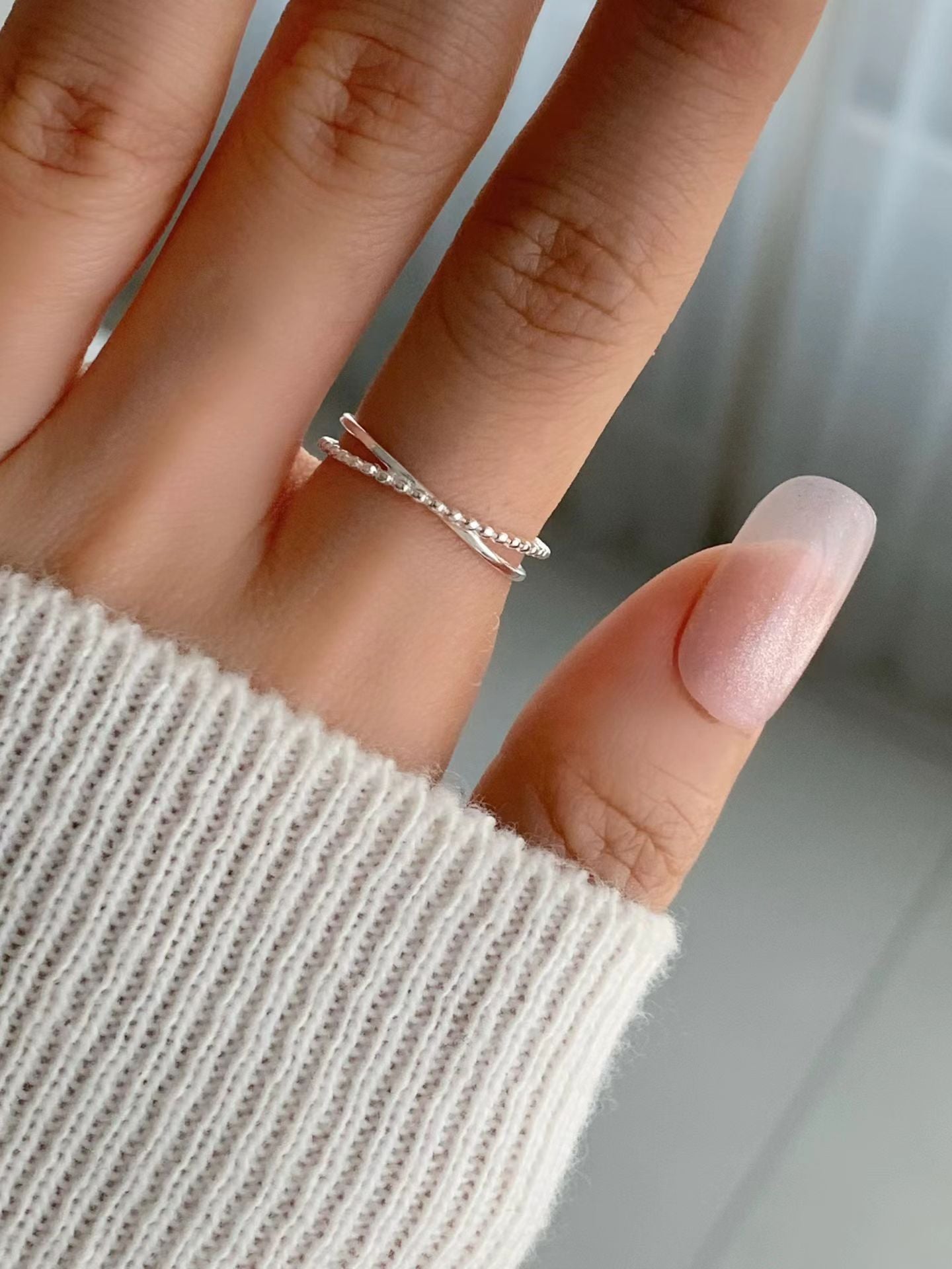 Duo Two Line Opening Ring