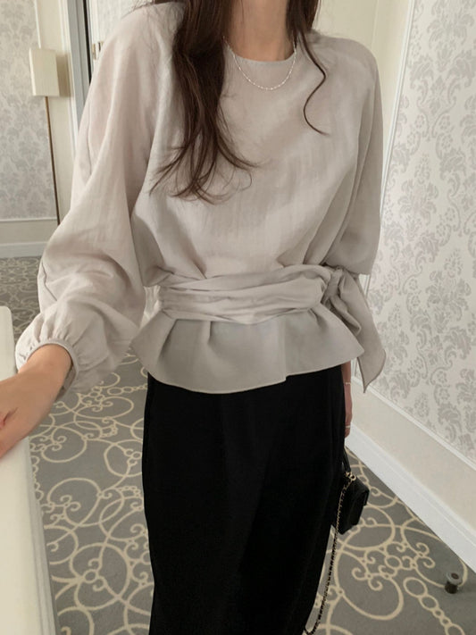 wish tie blouse-3col