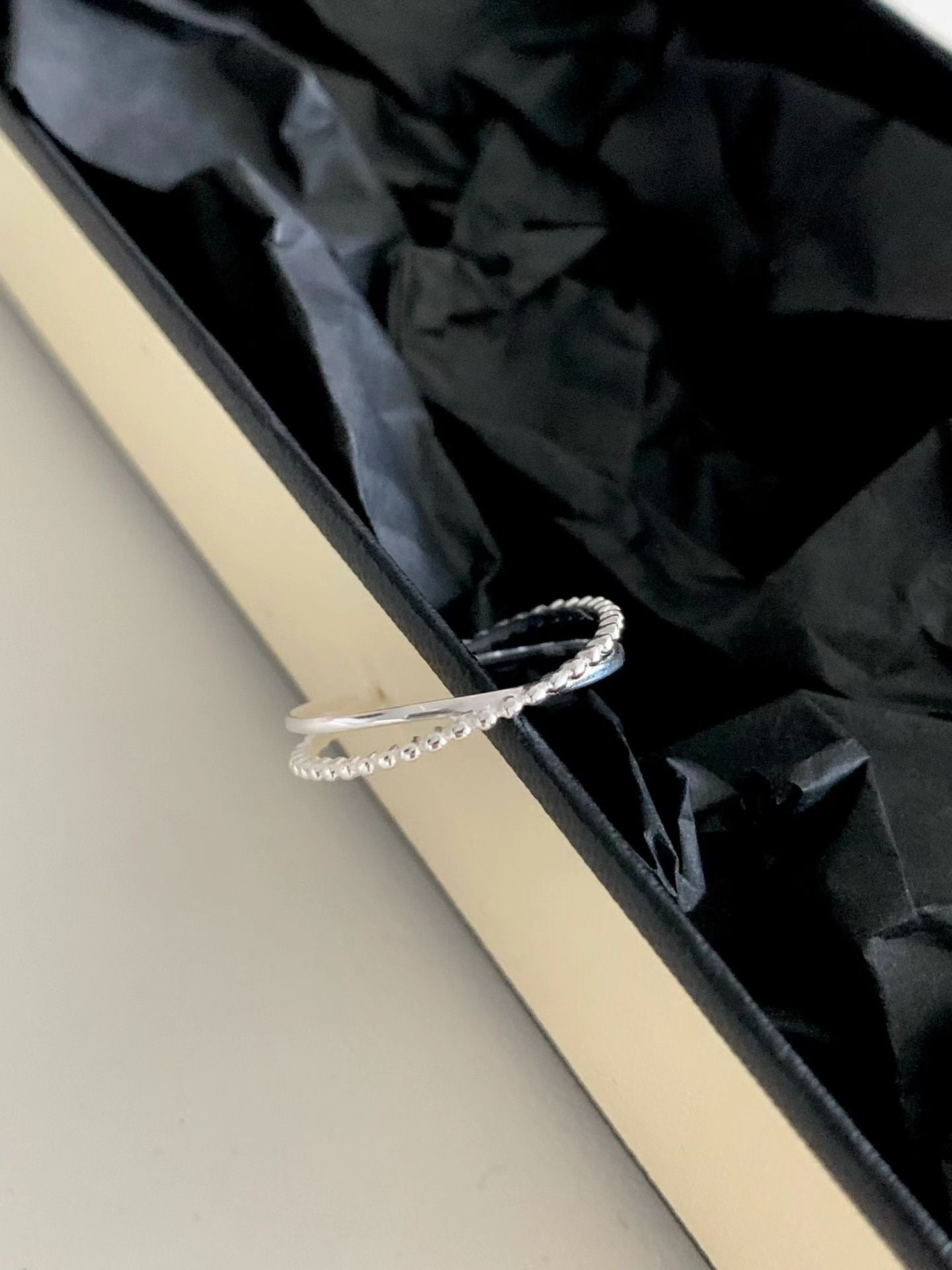 Duo Two Line Opening Ring