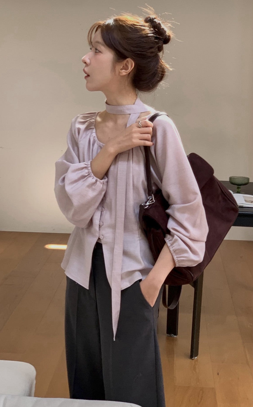 Mute wool blouse-4col