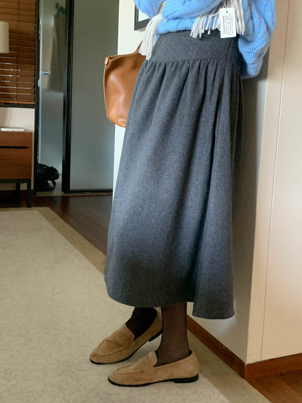 miss wool skirt-2col