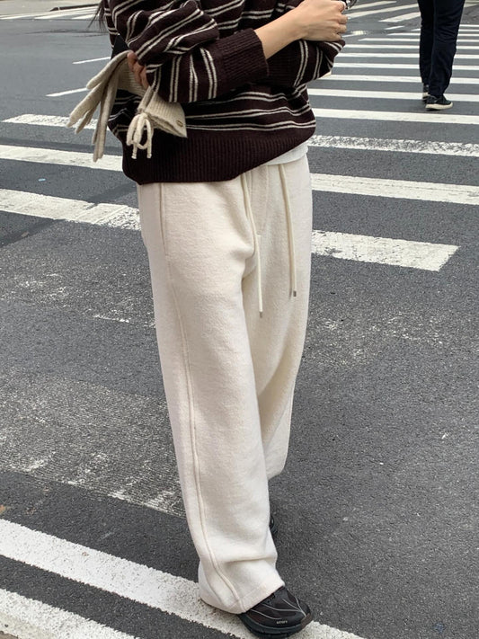 roi wool banding pants-3col