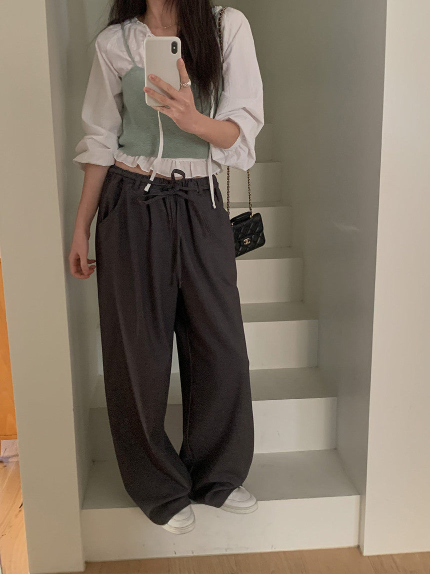 mousse wool slacks-3col