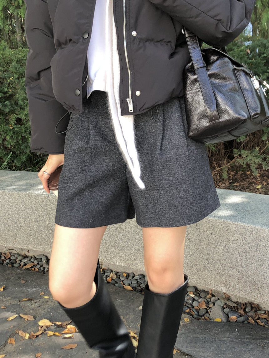 Eloy wool half pants-2col