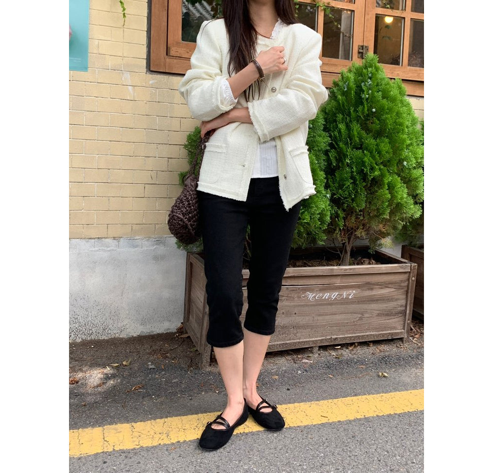 Low-rise capri pants