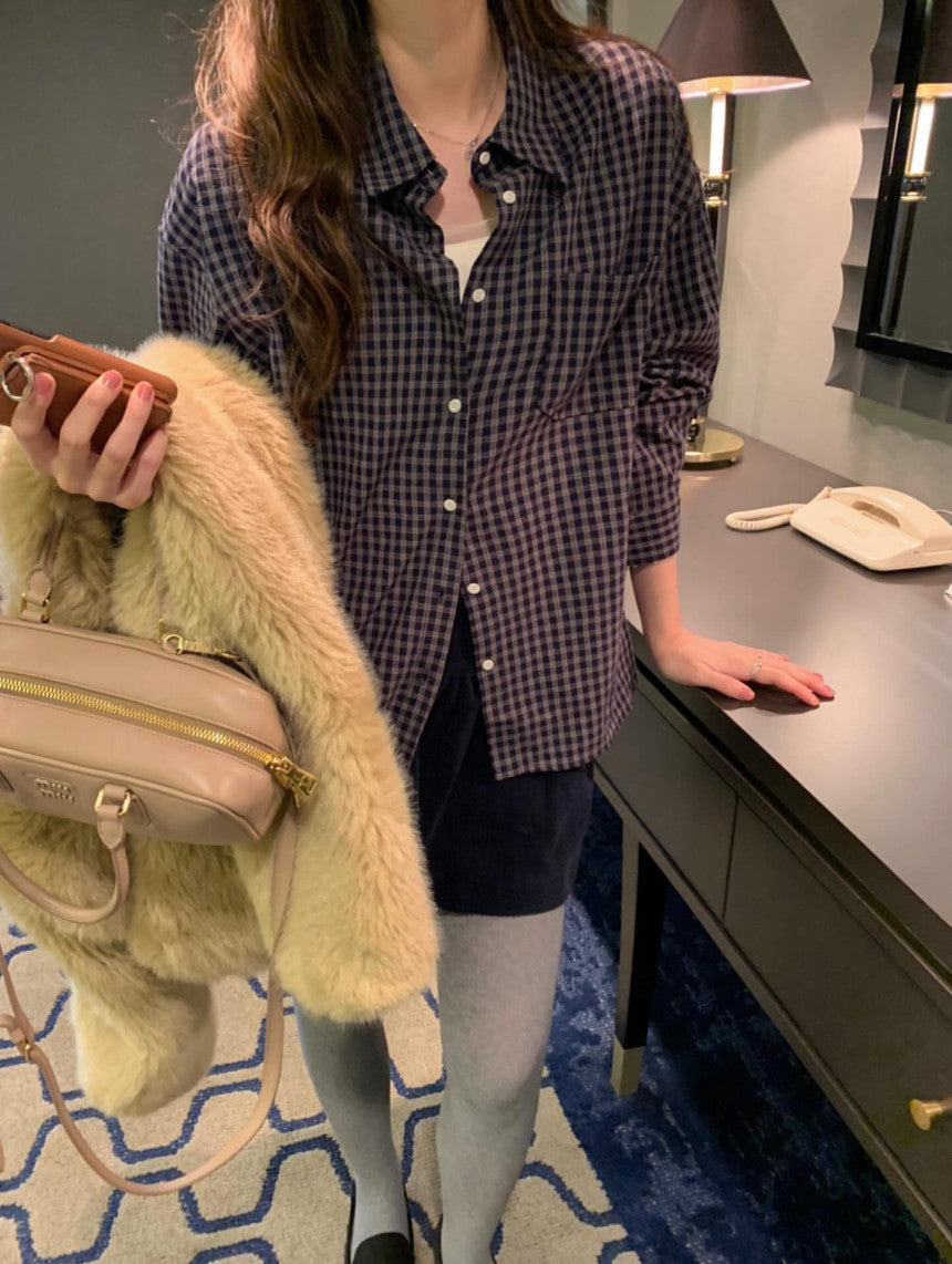 Seattle check shirt-2col