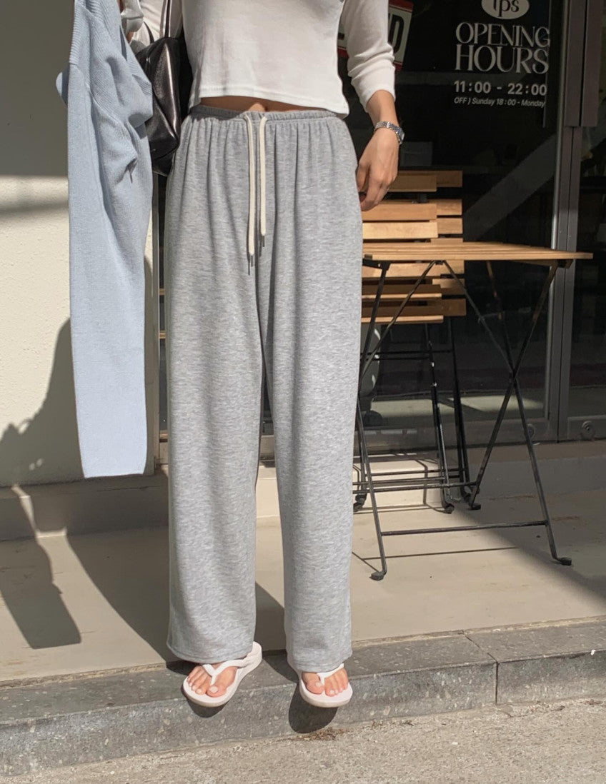 liter lounge air staight pants-3col