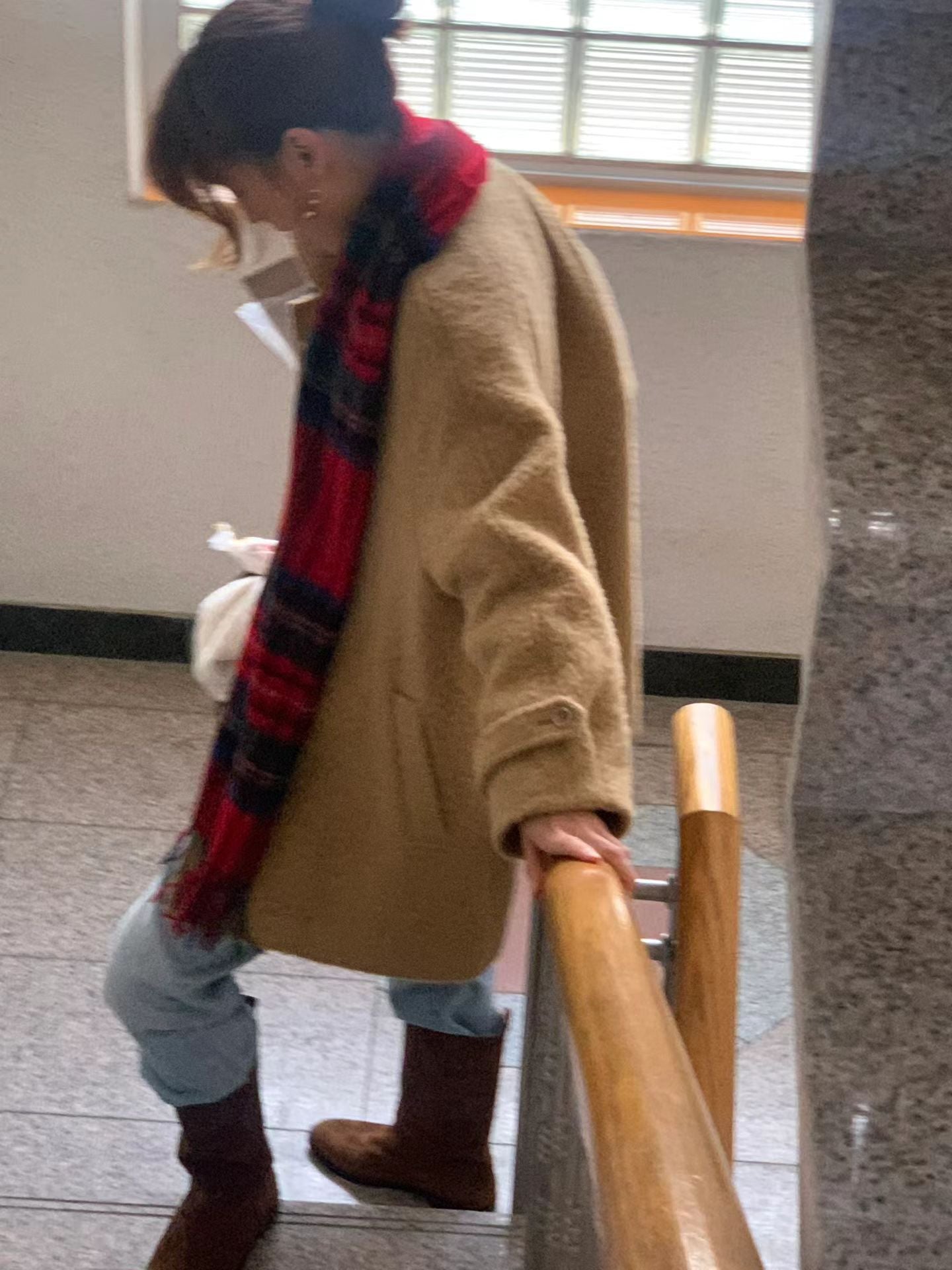 Ounce check wool muffler-3col