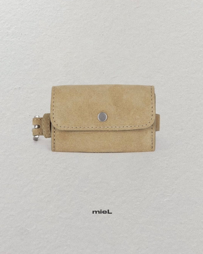 real suede belt bag-2col