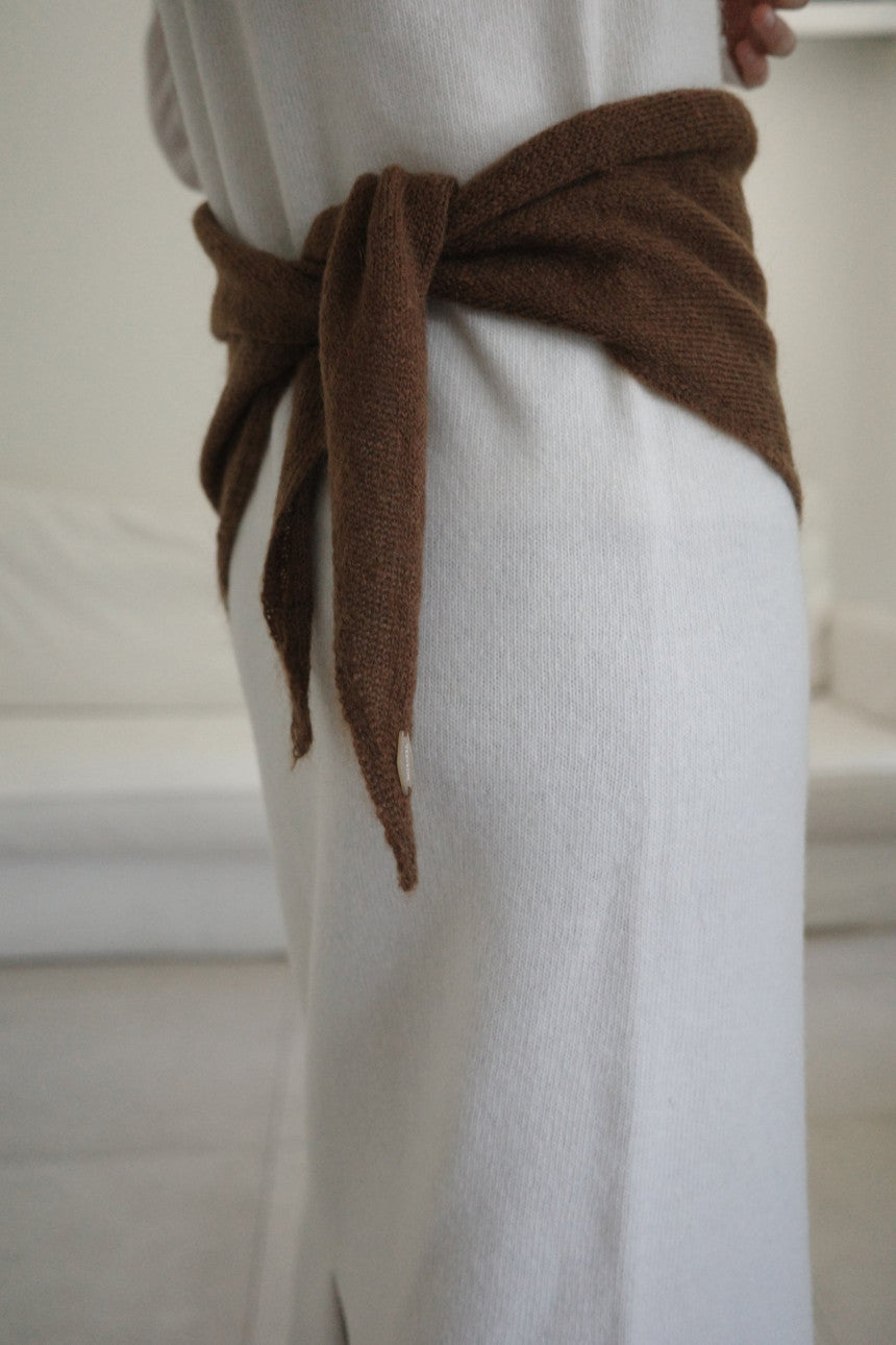 Kid mohair knit scarf-5col