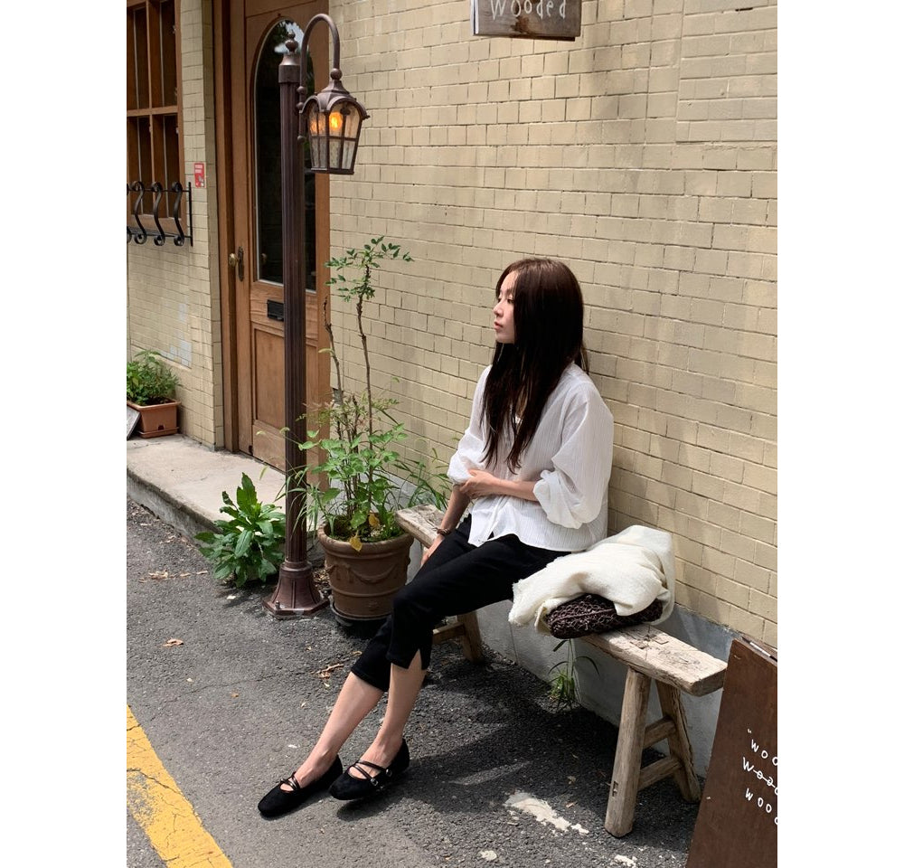 Low-rise capri pants