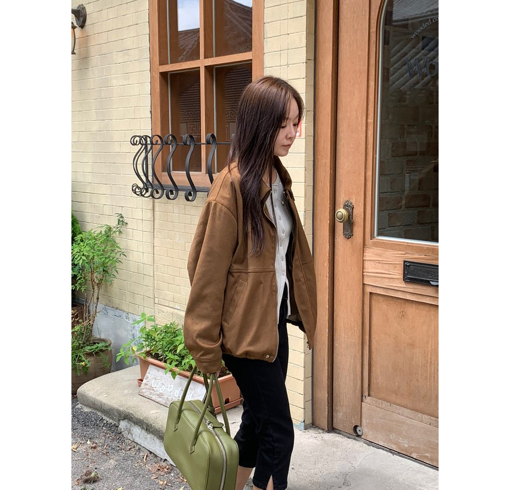 Mented Suede Jacket-2col
